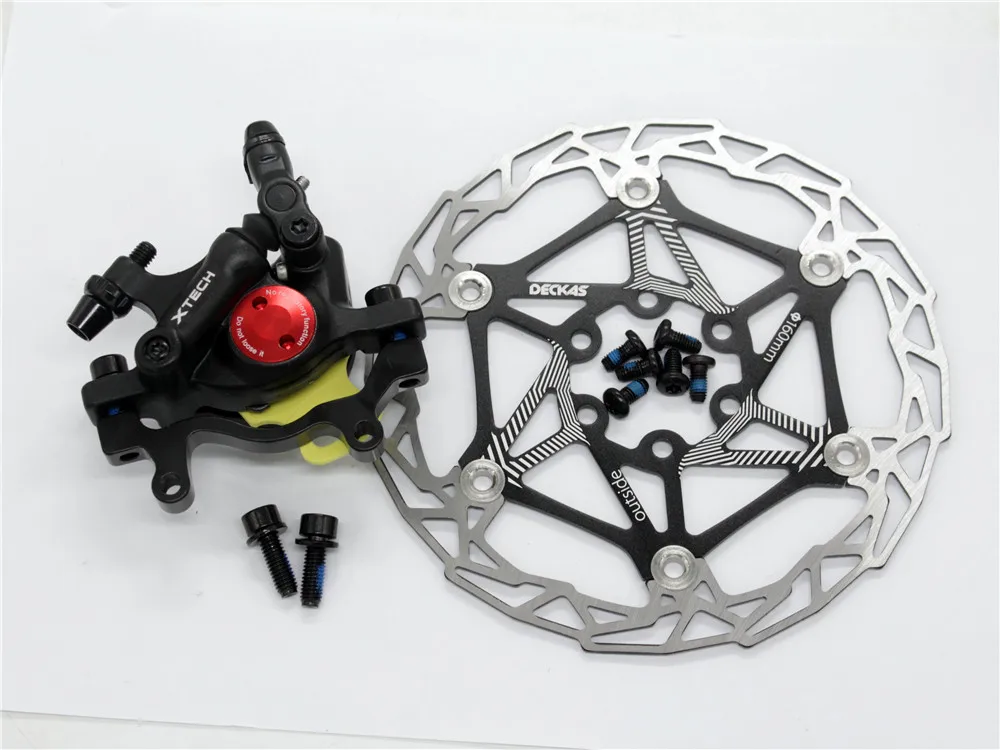 Black Rear DECKBLACK Zoom HB-100 MTB велосипедный тормоз HB100 велосипедные тормоза суппорт w роторы запчасти для велосипеда гидравлический поршень двухсторонний диск Диаметр 160 мм - Цвет: Black Rear DECKBLACK
