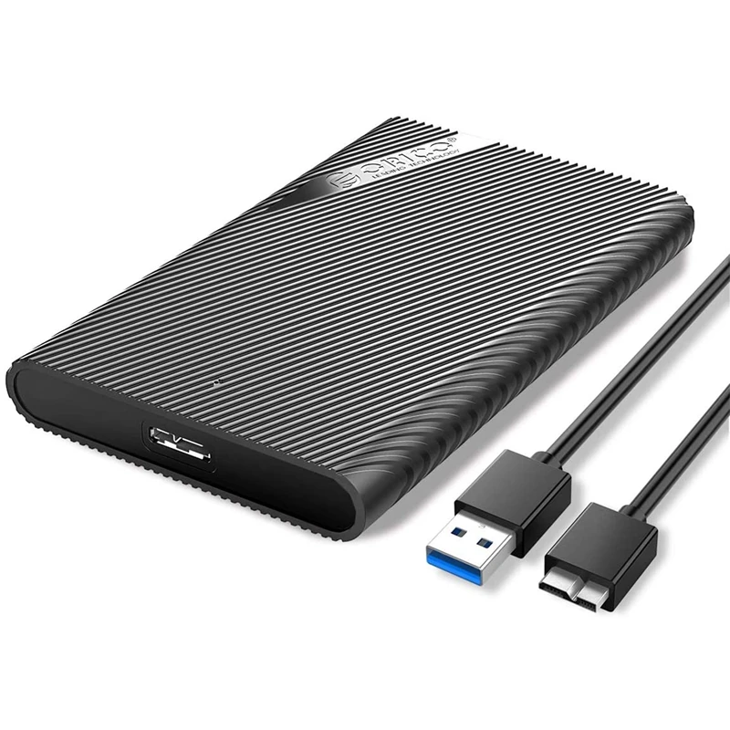 

ORICO 2.5inch Hard Drive Enclosure Portable USB3.0 to SATA External Drive Adapter for 7/9.5mm SSD HDD,Tool Free Support Max 4TB