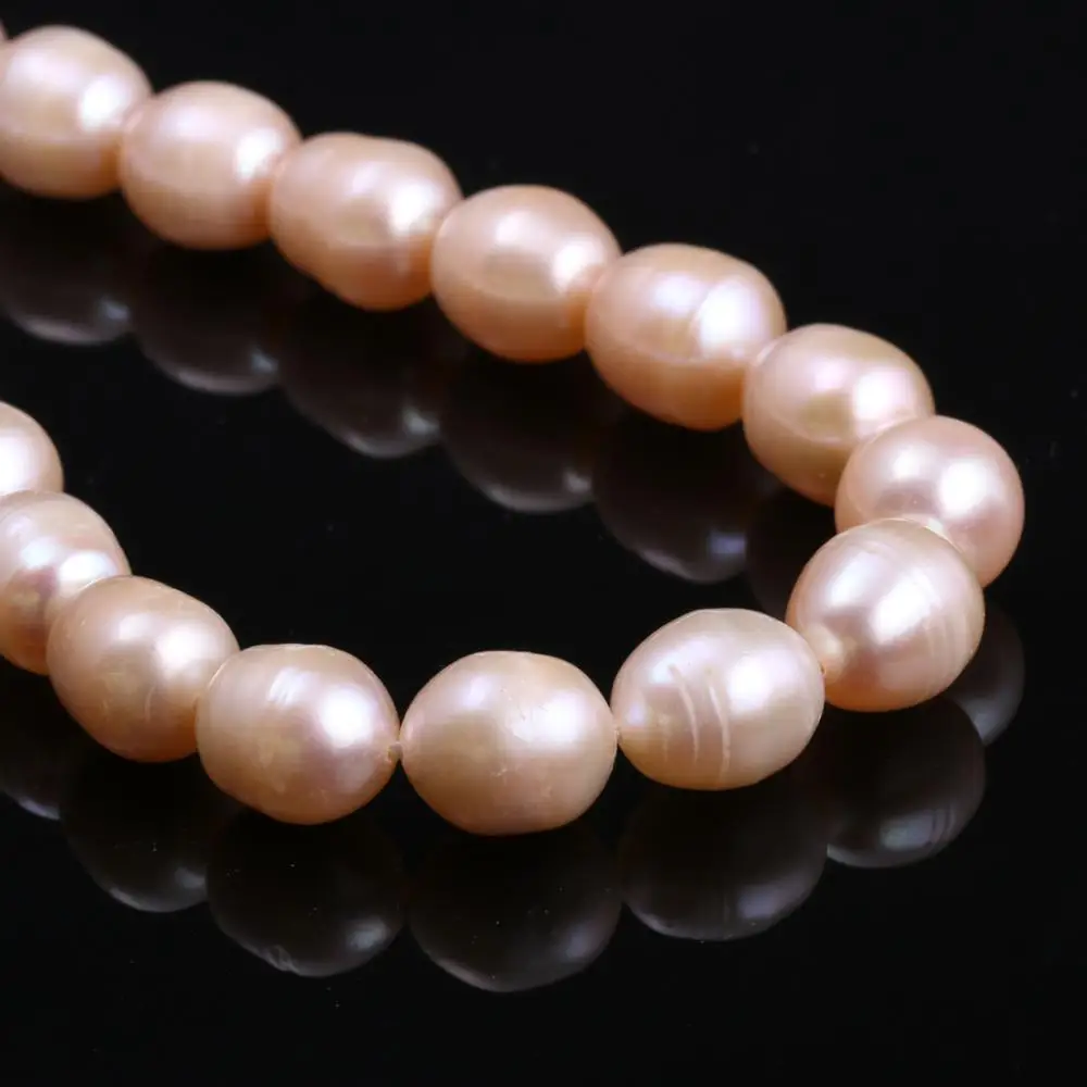 

Natural Freshwater Pearl Beads AAA Rice Shape 10-11mm Punch Pearl Bead for Trending Jewelry Making Bracelet Necklace Crafts