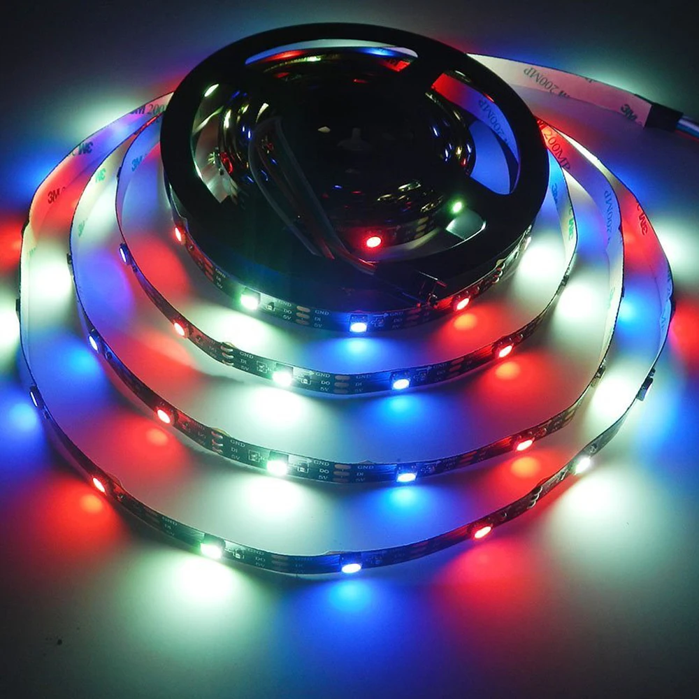 Цифровая светодиодная ленсветильник SK6812 RGBW RGB + WW (аналогичная ws2812b) 4 в 1 м/4 м/5 м
