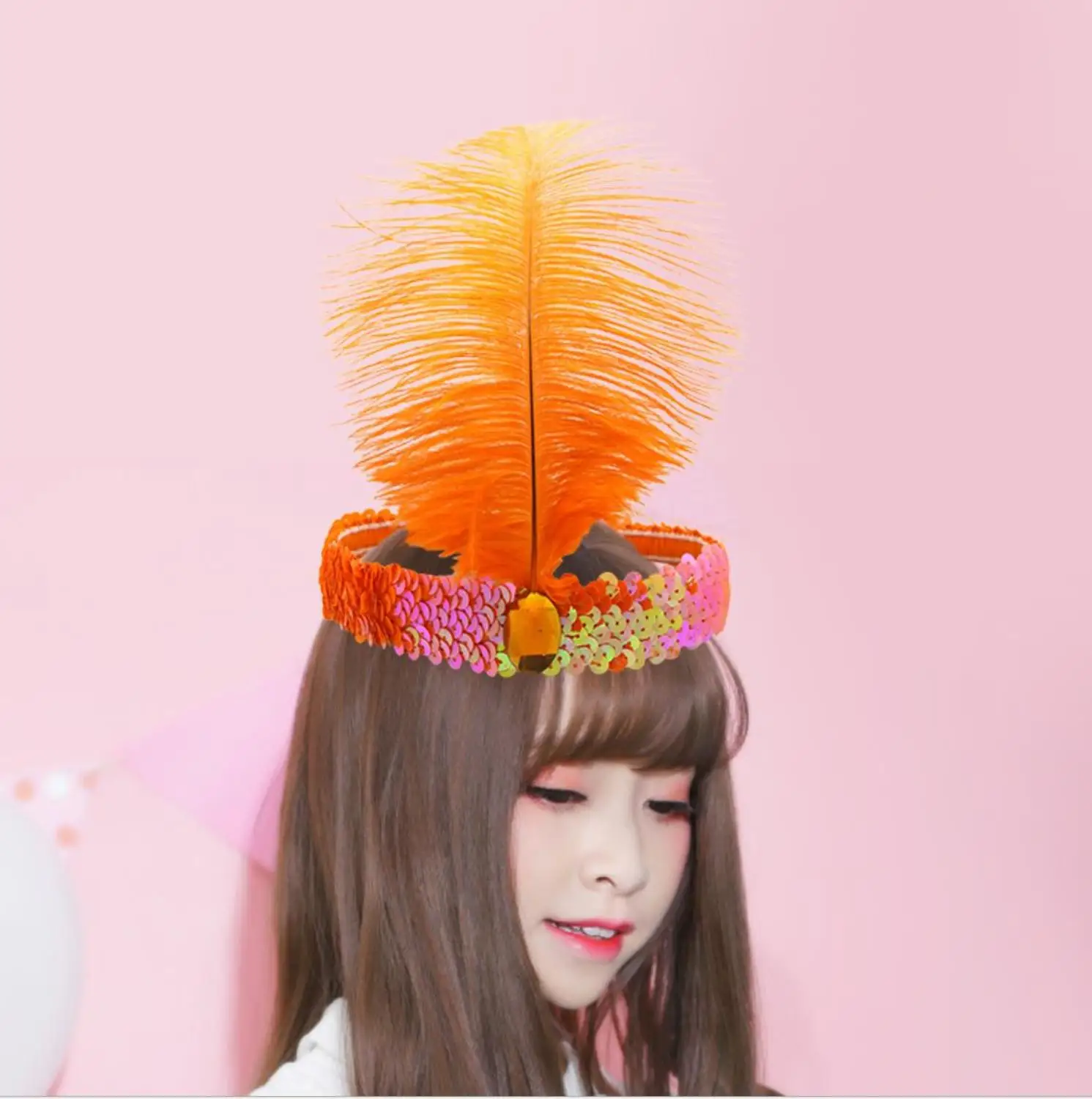 Повязка на голову с перьями аксессуары для волос 2019 фестиваль хиппи Регулируемый