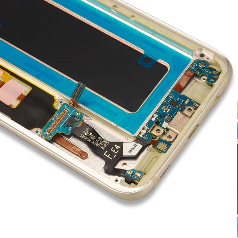 100% Оригинальный 5 &quotAMOLED для Samsung Galaxy S7 край G935 G935F SM-G935F ЖК дисплей с рамкой