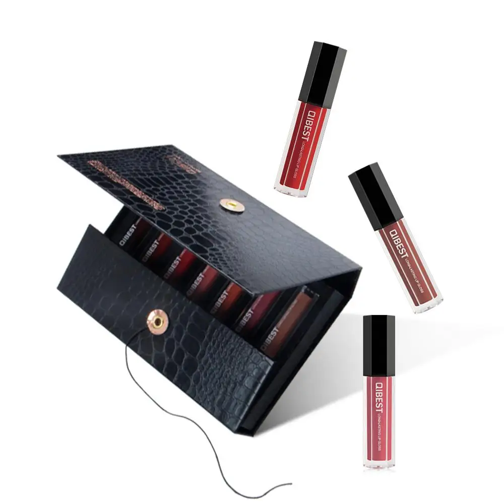 

7 Pcs Sexy Women Glitter Liquid Lipstick Makeup Set Long Lasting Moist Lip Gloss Nude Shimmer Lipstick Waterproof