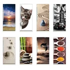 3D посудомоечная машина холодильник Стикеры кошка Dophin камни холодильник Обёрточная бумага искусства дверь холодильника обои-покрытие возобновляемых источников Кухня аксессуары