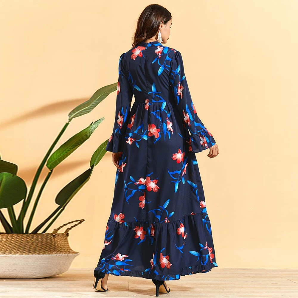 Платье хиджаб женское летнее Саудовский арабский турецкий мусульманское платье