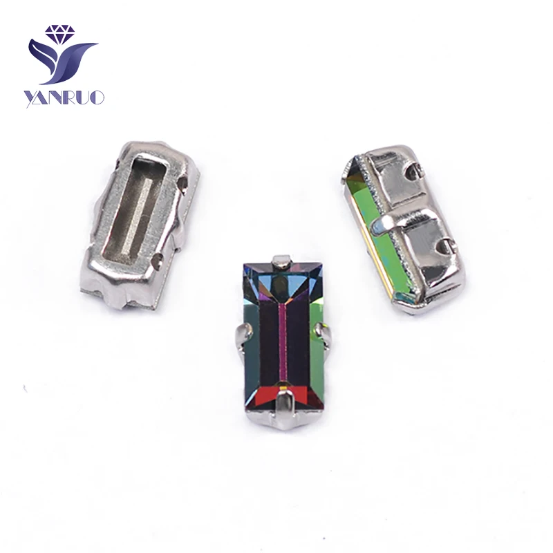 Yanruo 4501 5x10 мм VM багет шитье кристаллы Стеклянные Камни DIY ремесла Точка назад страз