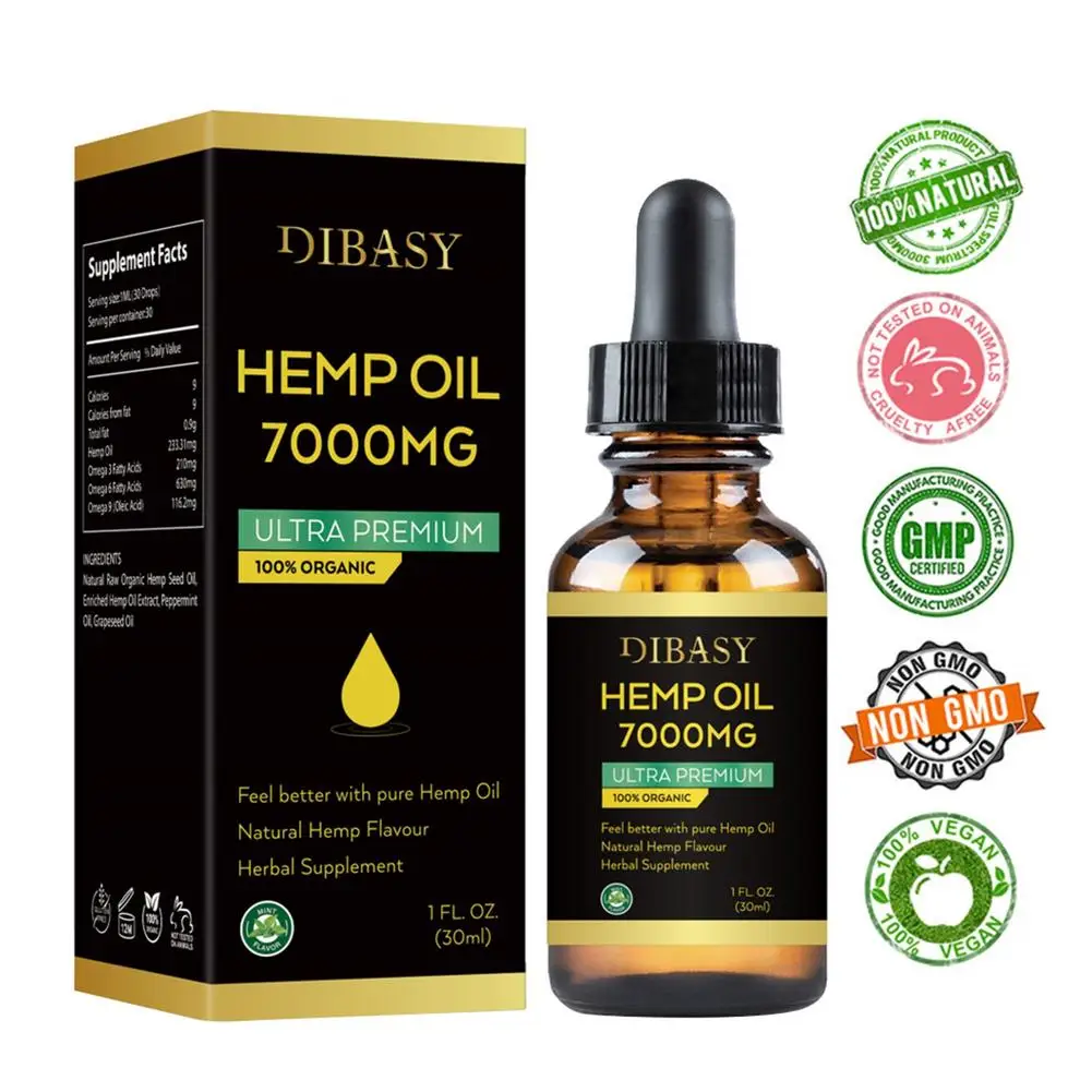 

30ml Organic Hemp Seed Oil For Anxiety Stress Relief Improve Sleep Soothing Fatigue Facial Body Massage Care Essential Oil