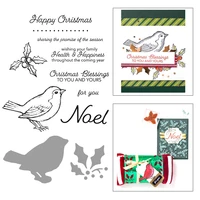 bird metal cutting dies stamps and dies new arrival 2021 christmas stencils for decor scrapbooking stamping arts crafts