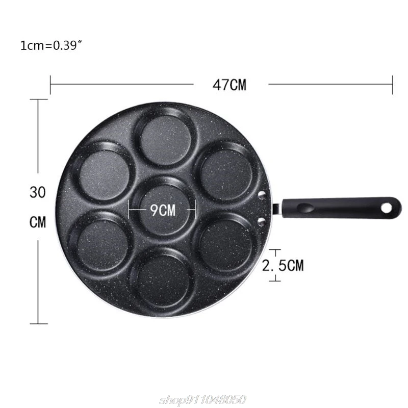 7 отверстий яйца сковорода с горшок Сковорода для омлета антипригарным покрытием