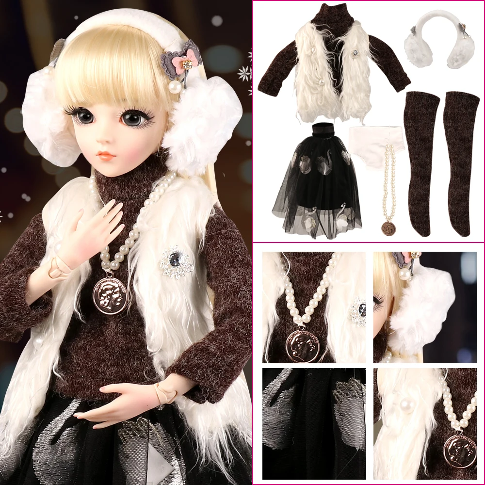 Комплект одежды для кукол платье аксессуары шарнирной куклы 60 см 1/3 полный