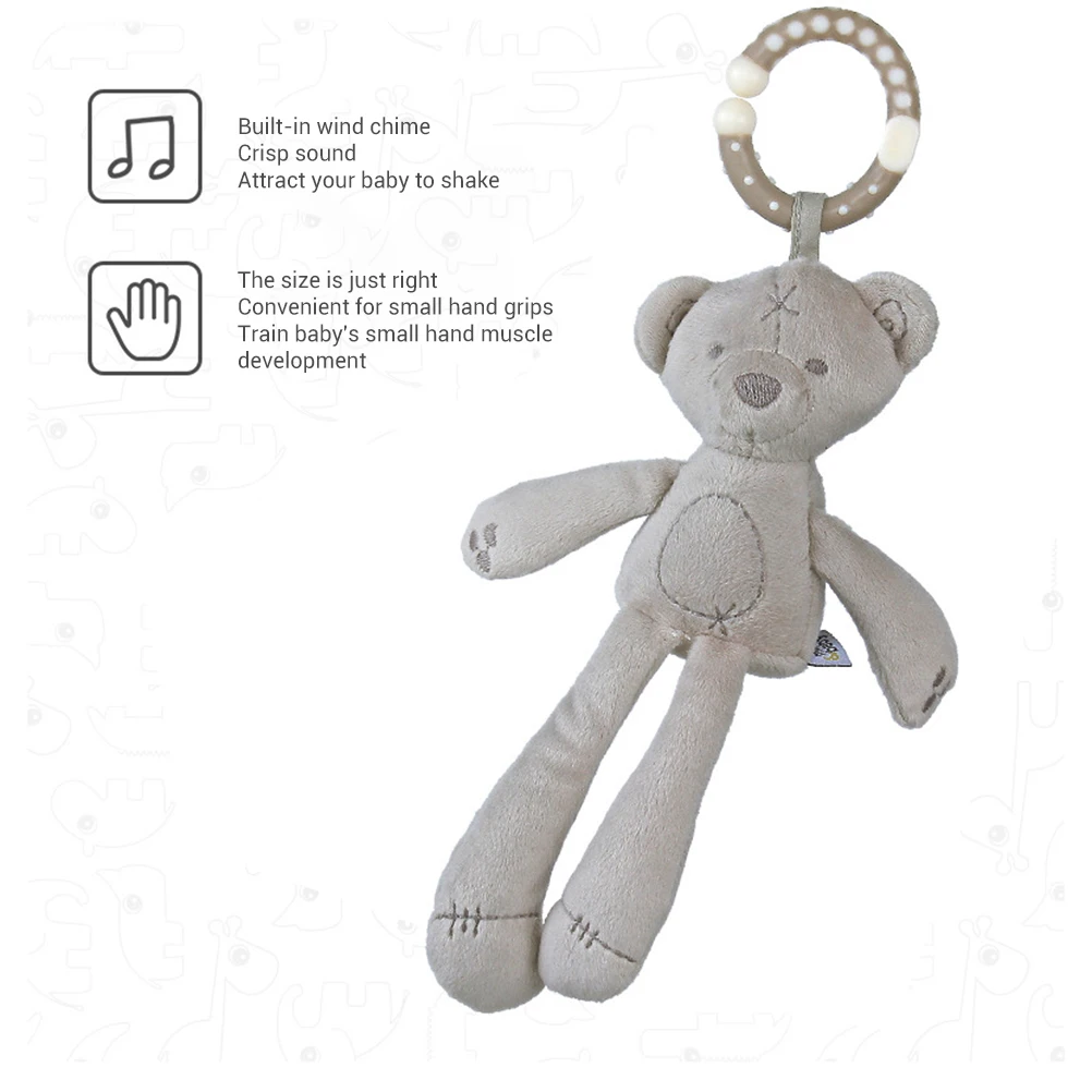 Симпатичная игрушка для детской кроватки коляски Кролик медведь мягкая плюшевая