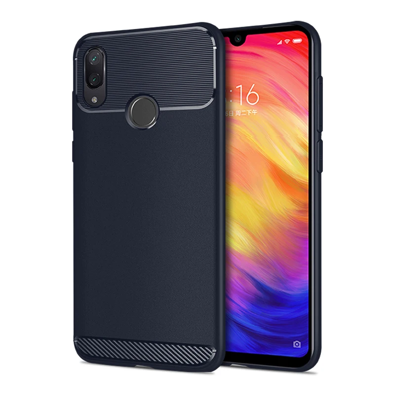 Silicone Case For Xiaomi Redmi Note 7 Carbon Fiber Phone Cover for Mi 9 A2 Lite 6 Pro 6A Shockproof Capa |