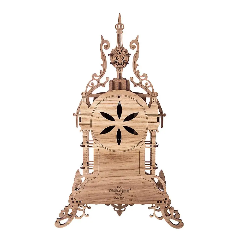 47 шт./компл. DIY деревянные часы пазл Модель Набор лазерной резки 3D колокольня