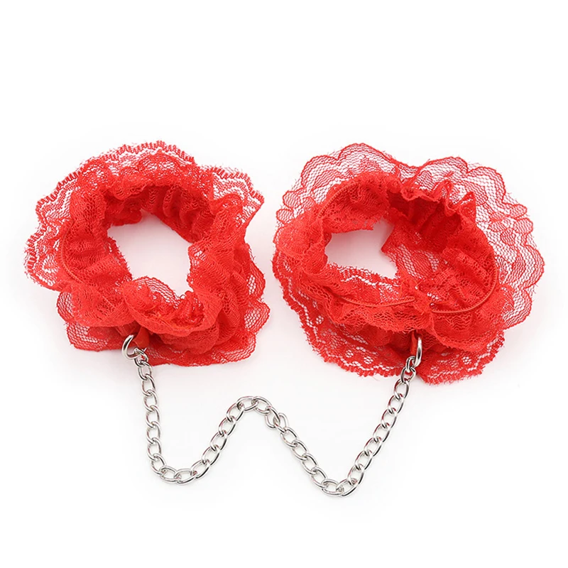 Кружевные наручники ножные браслеты эротические игрушки БДСМ бондаж женское