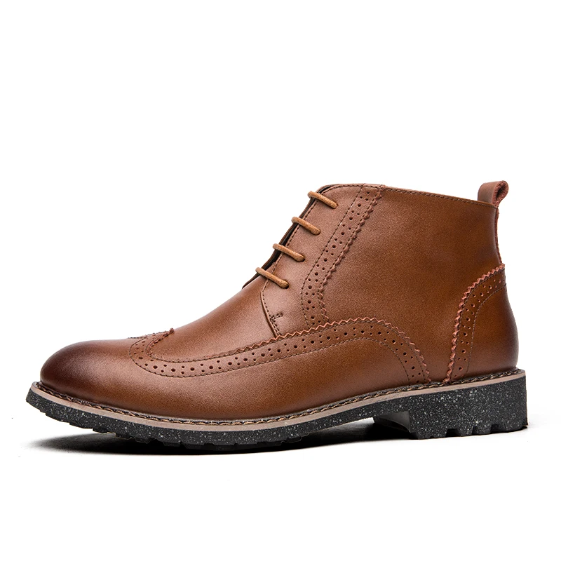 spesifikasi Aksen Kulit Mewah Sepatu Flat Pria Sepatu Oxford Gaya Inggris Kasual Untuk Pria Sepatu Gaun Merek Fashion Untuk Pria Sepatu Bot Pergelangan Kaki