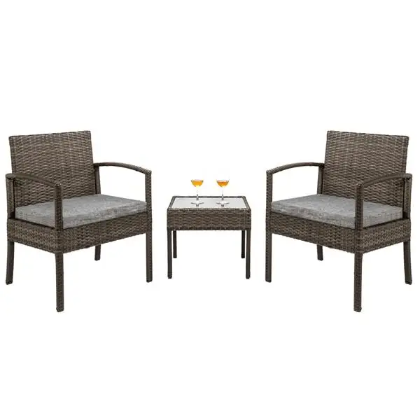 Набор современных столов и стульев из 3 предметов комплект мебели для патио