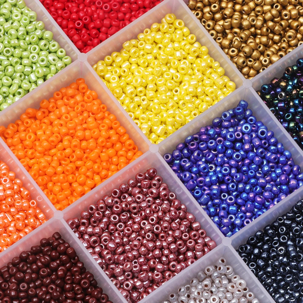 

Seed Beads Bulk 2/3/4mm Glass Seed Beads For Handmade Bracelet Necklet Earring Pony Beads For Needlework Jewelry Accessories