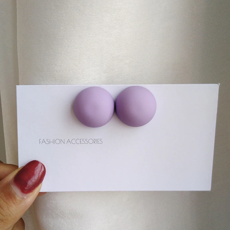 Простой дизайн Женские Ювелирные серьги хит продаж красивый Круглый фиолетовый