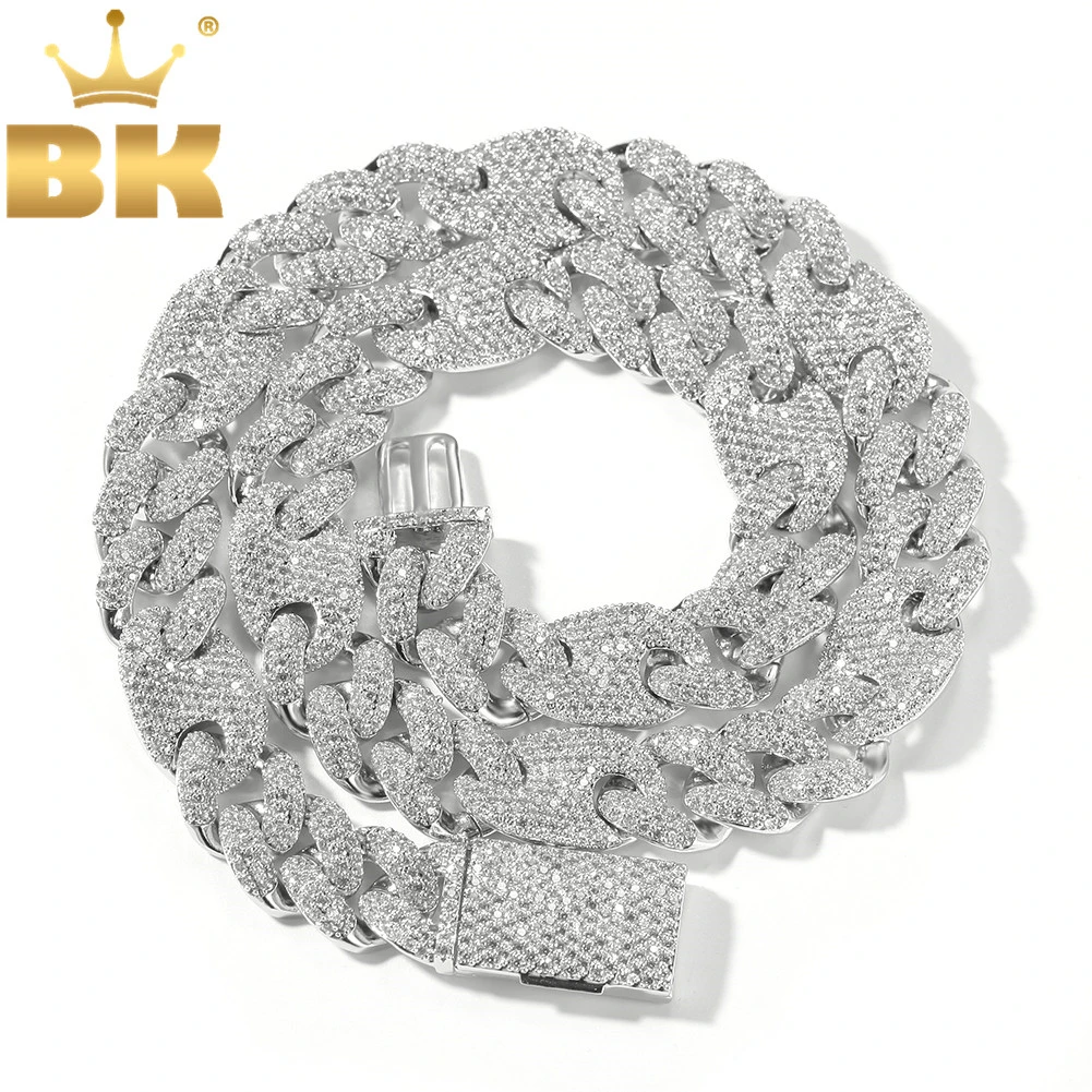 BLING KING Прямая поставка роскошное ожерелье из меди 15 мм AAA с кубическим цирконием