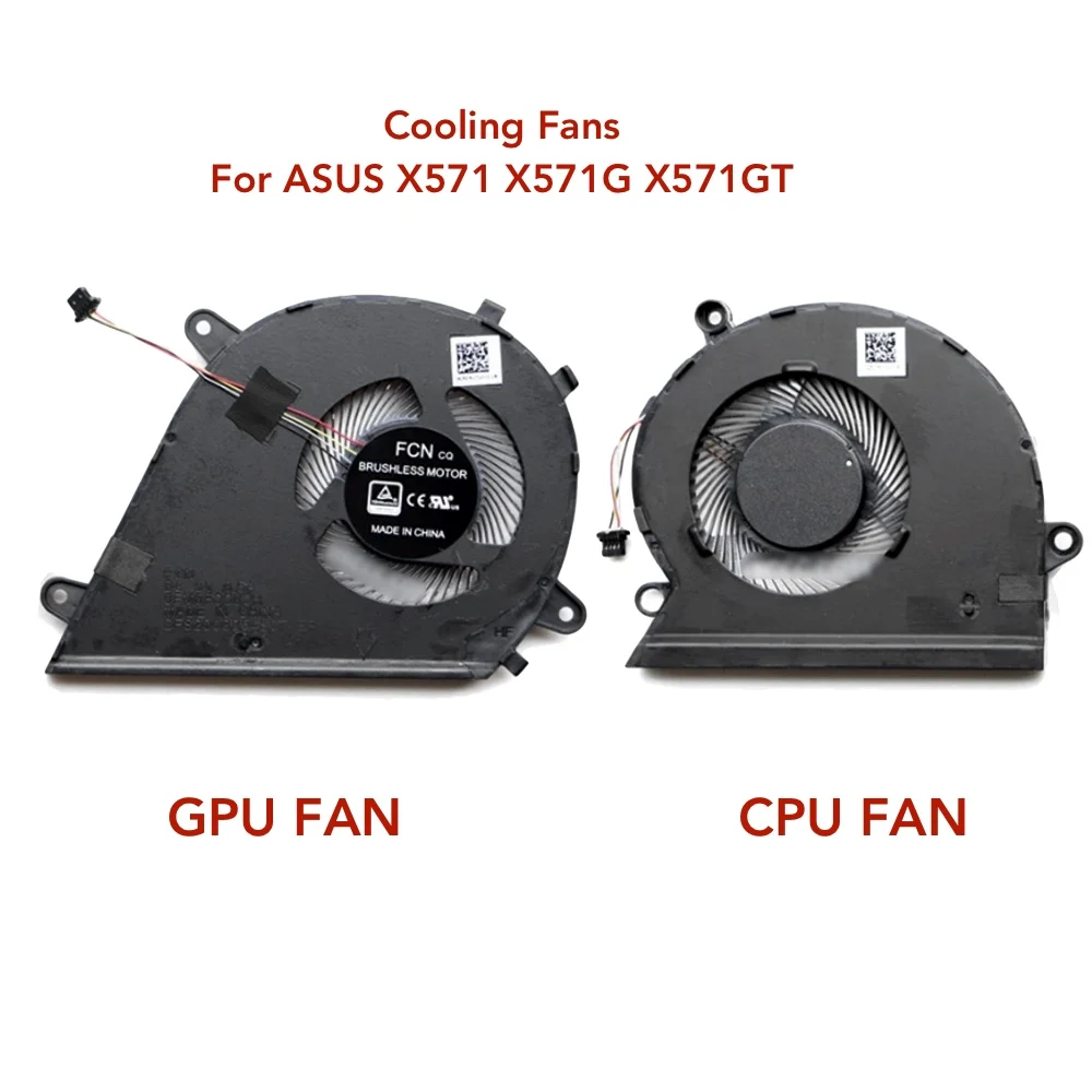 Ventiladores de Refrigeração para Asus Computador Vivobook X571gt Rx571gt Fx571gt Nx571gt K571 F571g F571gd gt Themal Vga Ventilador Cooler Cpu Gpu X571g