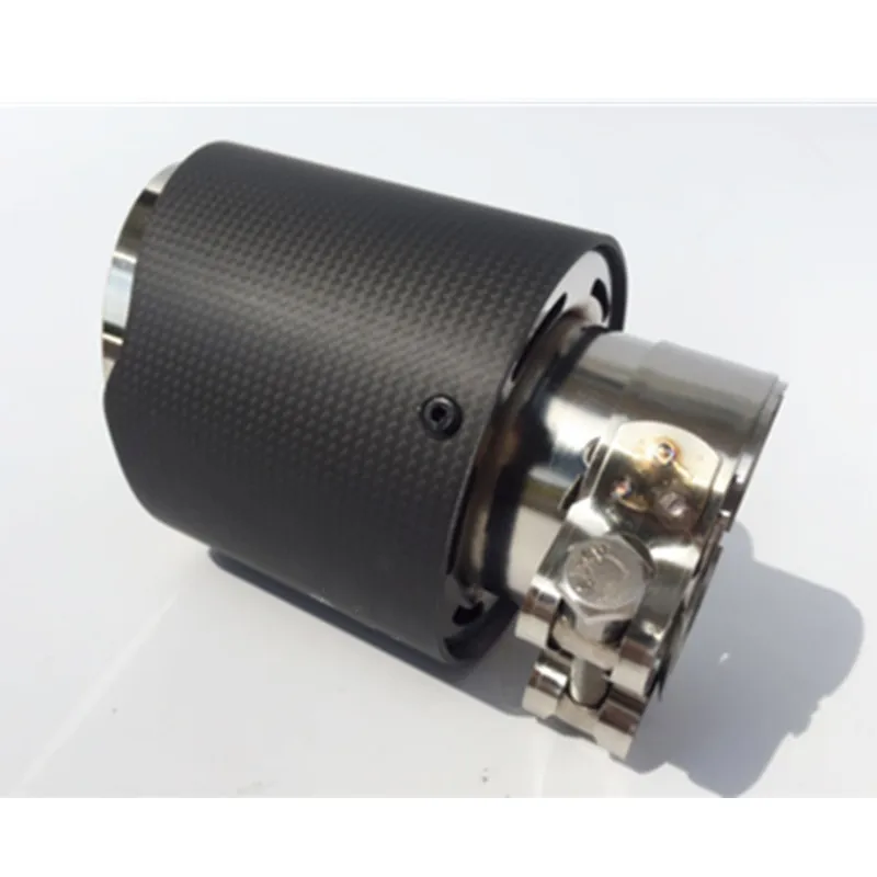 1 шт. Автомобильный Универсальный глянцевый выхлопной глушитель из углеродного