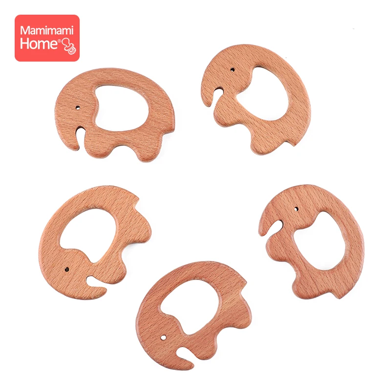 1 шт. детский деревянный прорезыватель слон соска зажим цепочка подвеска бук