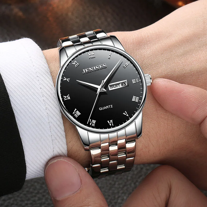 Мужские часы 2019 известный роскошный бренд мужские деловые стальные классические