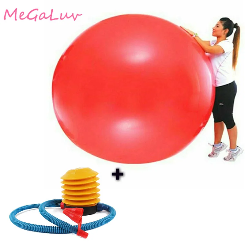 72 Inch Latex Giant Human Egg Balloon and Foot Balloon Pump Birthday Party Supplies Round Climb-in Balloon for Funny Game