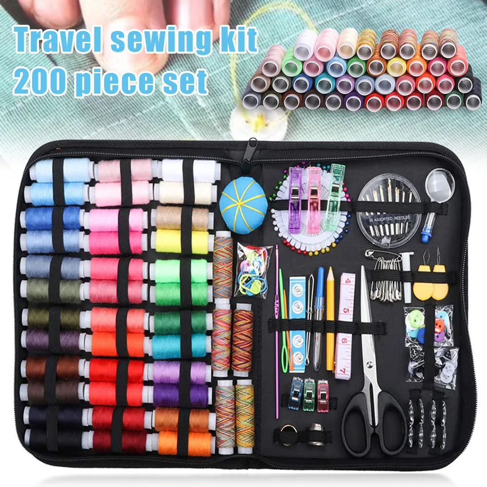 200 шт Портативные швейные принадлежности Набор Игл набор ниток - Цена: 2 017,23 руб.