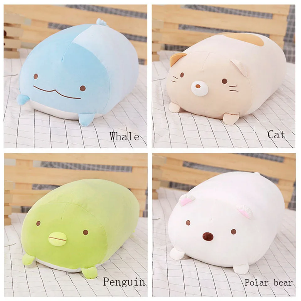 Плюшевые подушки Peluches Sumikko Gurashi чучело Kawaii мягкие игрушки для сна компаньон Pusheen угол создание мультфильм
