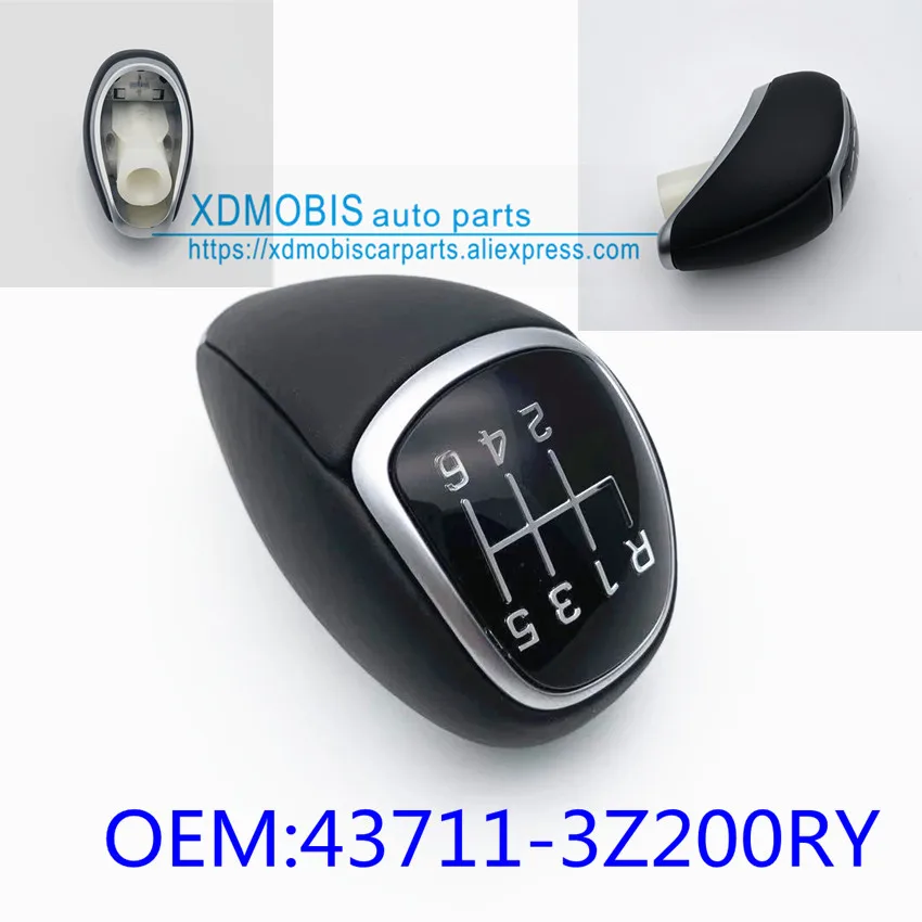 Ручная остановка из натуральной кожи 6 скоростей M кожаная Глянцевая ручка