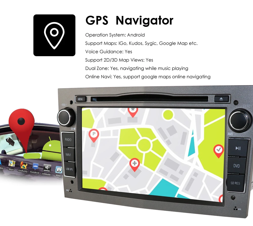 Android 9,0 1024X600 7 дюймов 2din автомобильный gps dvd-плеер для Opel Astra h g Zafira B Vectra C D Antara комбо Радио Аудио