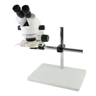 Бинокулярный стереомикроскоп с непрерывным увеличением 7-45 раз WF10X20 окуляров с 56 светодиосветодиодный и кольцесветильник большого размера с подставкой для стрелы промышленный микроскоп