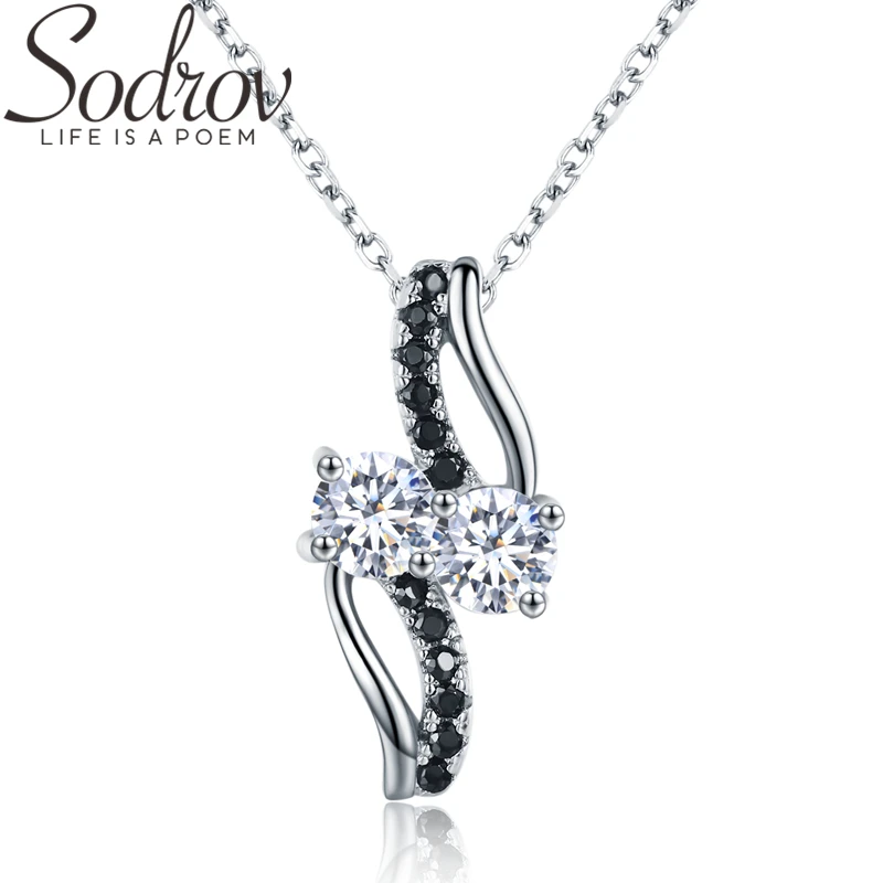 

SODROV 2019 New Arrival Classic Real 925 Sterling Silver Fine Jewelry Trendy Engagement necklaces & pendants for Women K024