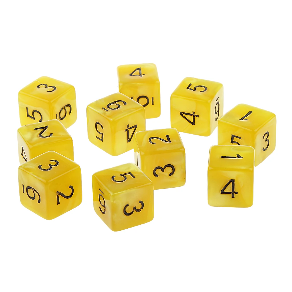 10 шт. многосторонняя акриловая настольная игра Wargames RPGs MTG TRPG ролевая D6 D10 D12 D20