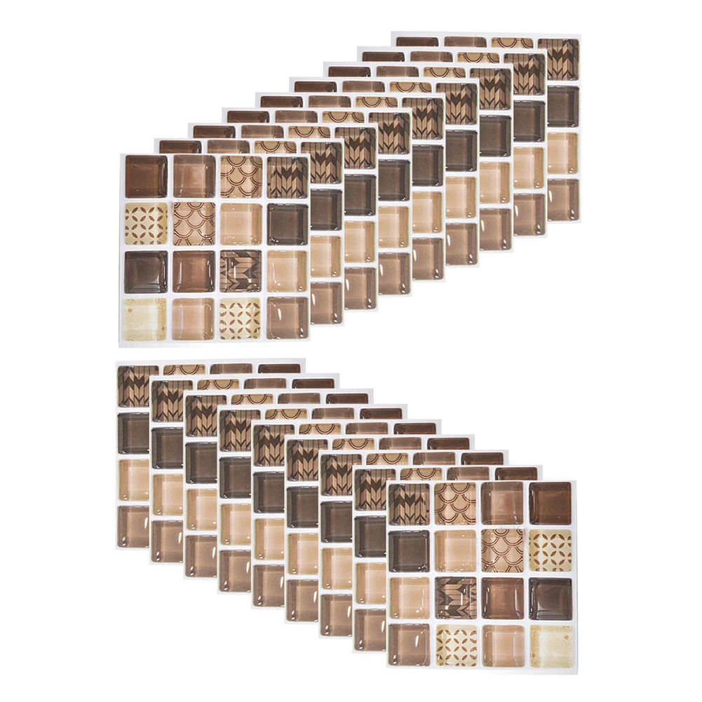 

18*Self-adhesive Tile Wall Stickers Waterproof Scratch-resistant Bathroom Decor