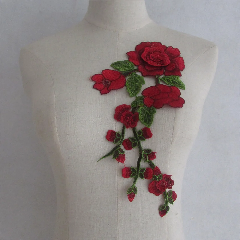 1 шт. Цветочная Кружевная аппликация для одежды с вышивкой | Дом и сад