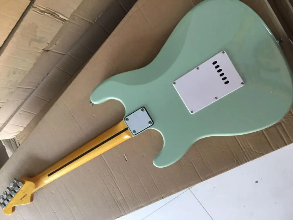 free shipping factory custom new real photos high quality ST green Pink Electric Guitar SSS pickup in stock 915 | Спорт и