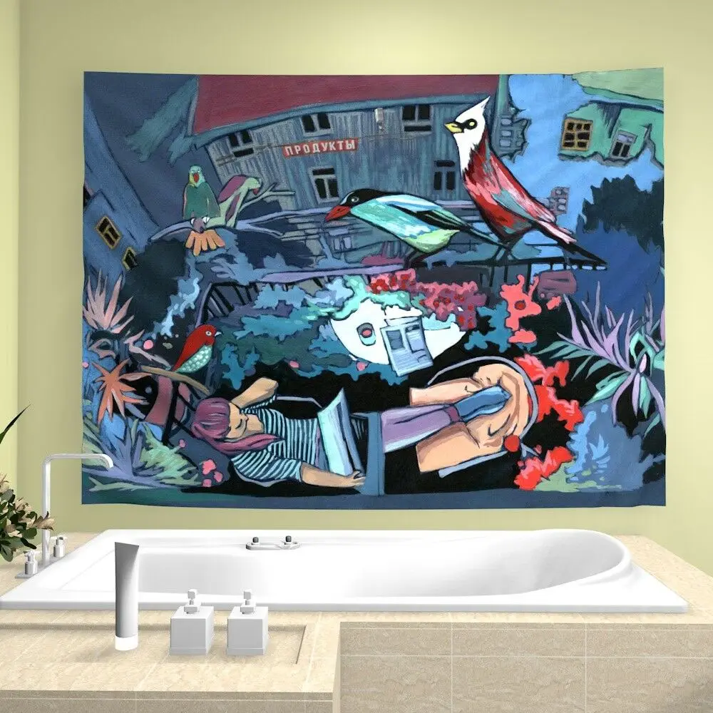 Знаменитая картина настенное украшение для дома|Декоративные гобелены| |