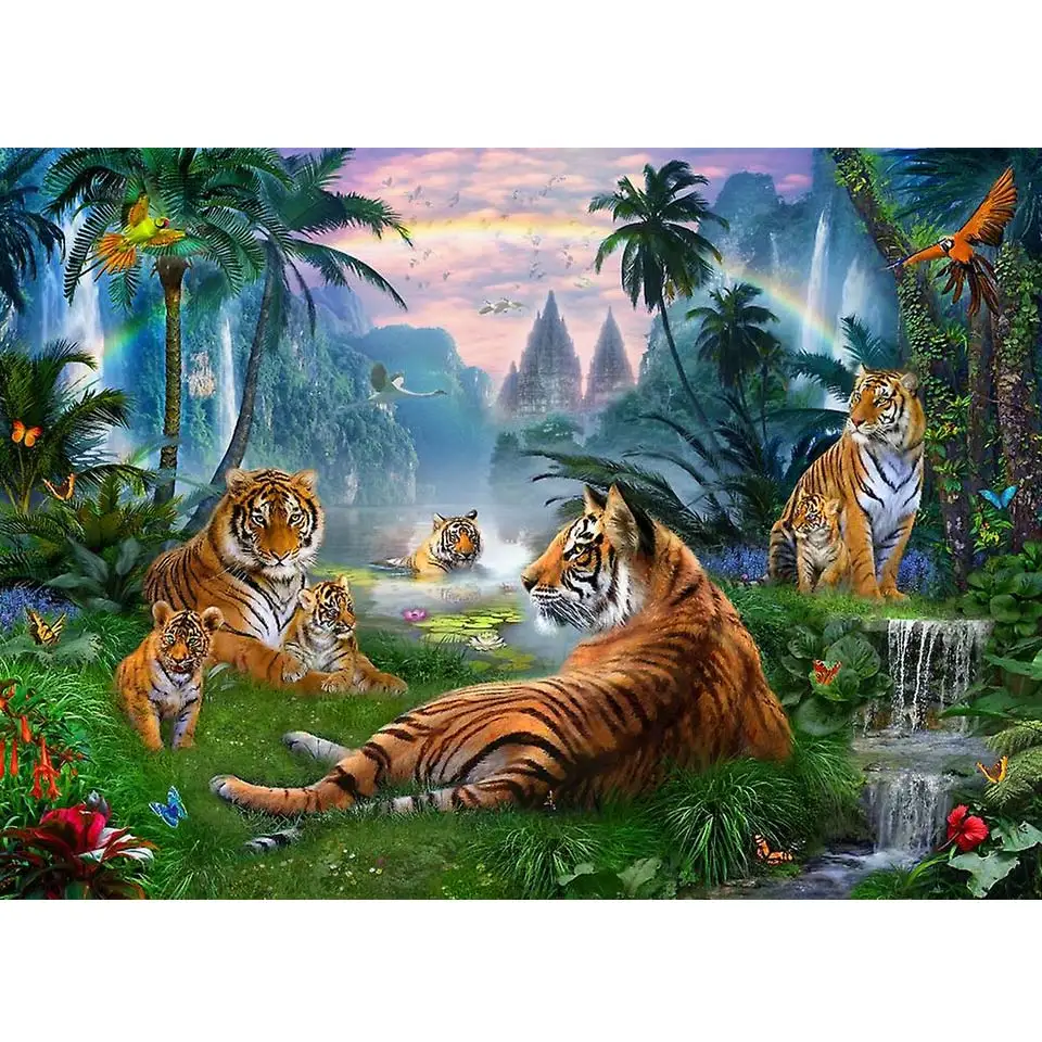 

5D DIY Diamond Painting Animals Tiger Full Square/Round Diamond Embroidery Handmade Craft Mosaic Rhinestones painting Wall Decor