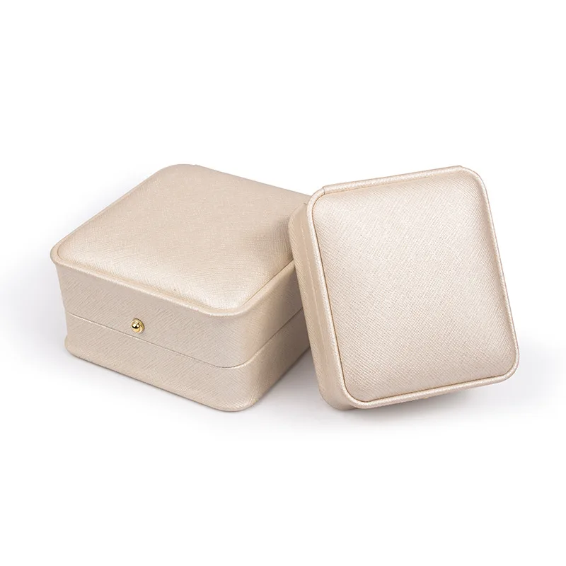 5PCS Pu Leather Flat Wedding Ring Jeweller Packaging Box Women Earring Pendent Bracelet Storage Display Jewellery Holder