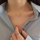 EN минималистичные Модные полые ожерелья, милые геометрические нерегулярные подвески, ожерелье для женщин и девочек, простое богемное ювелирное ожерелье