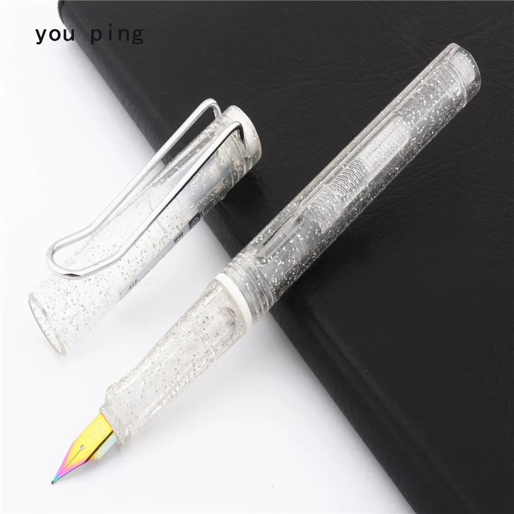 Список мода высокого качества 416 белый горошек цвета тела офисная авторучка школьные канцелярские принадлежности чернильная ручка - Цвет: Transparen white