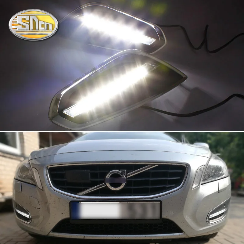 Для Volvo S60 V60 2011 2012 2013 светильник с Стиль реле Водонепроницаемый матовый АБС