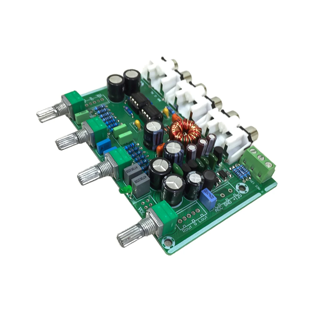 AIYIMA 12V Power Supply Car Tone Amplifier Board Dual Sound Four-Channel Pre-amplifier NE5532 Op AMP With Volume Adjustment | Электроника