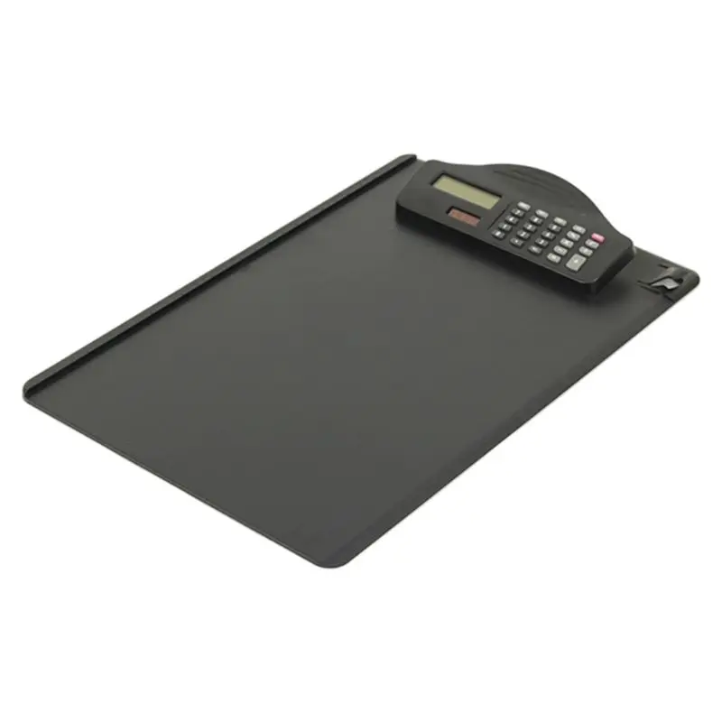 

Plastic A4 Clipboard with Calculator Writing Pad File Folders Document Holder U4LD