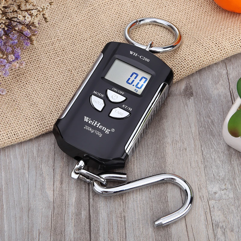 

Portable Industry Crane Scale Heavy Duty Digital Hanging Hook Scales LCD Loop Weight Balance Stainless Steel