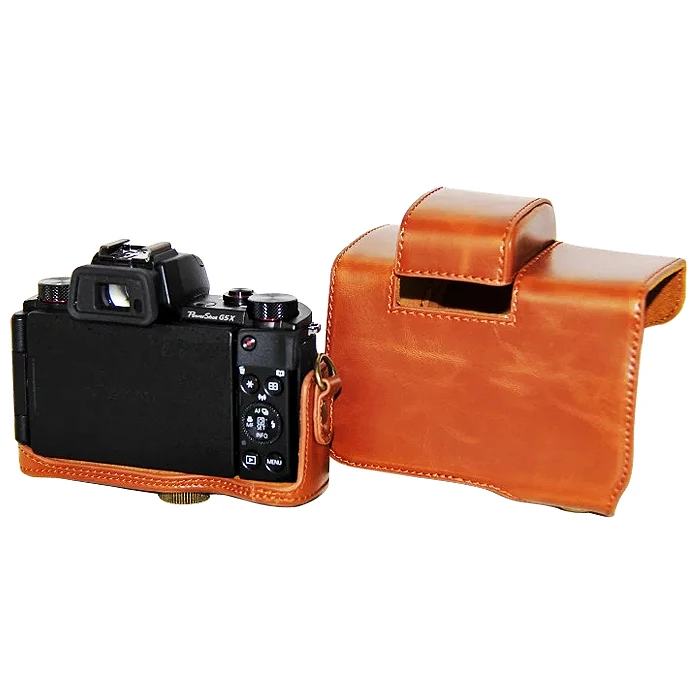 Полный корпус Fit pu кожаный чехол для цифровой камеры сумка крышка для Canon Powershot G5X G5 X с ремешком