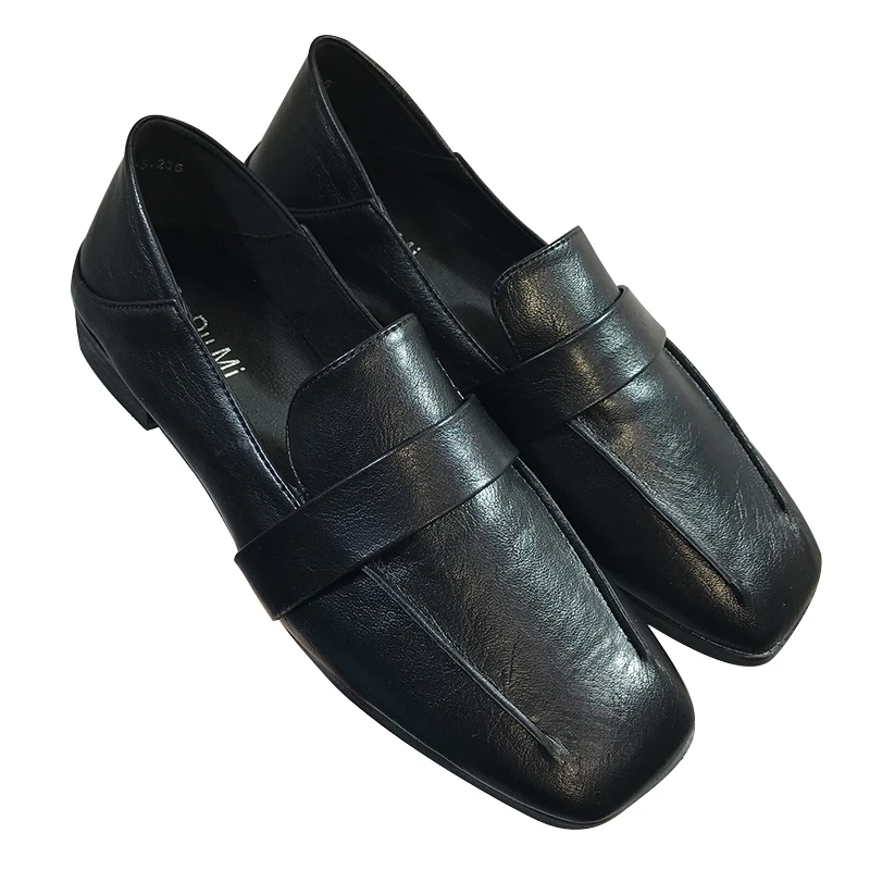 Женские теплые тонкие туфли простые бархатные в британском студенческом стиле с