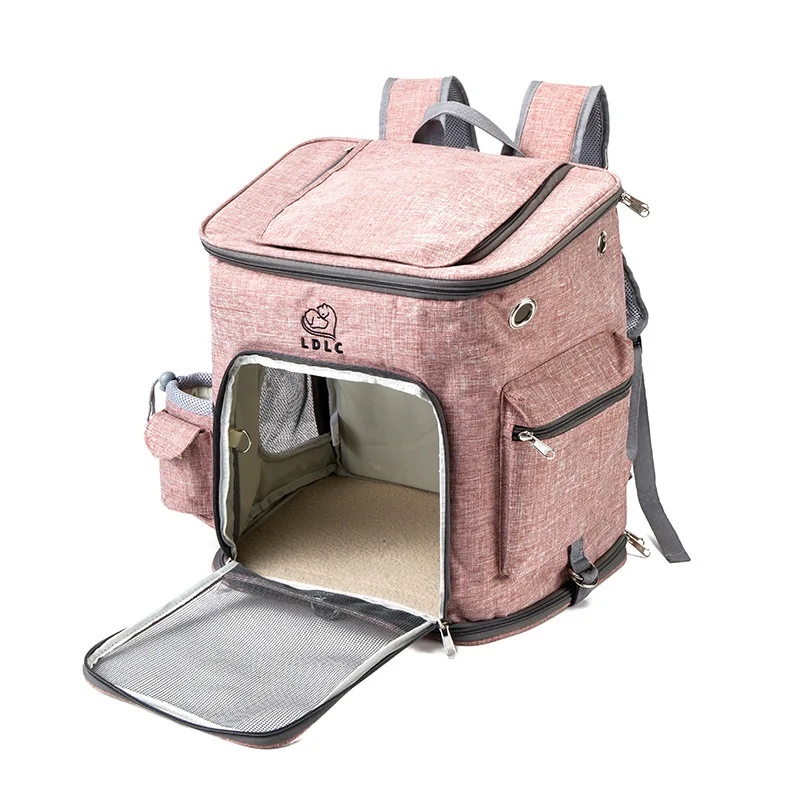 

Pet bag Oxford cloth cat backpack golden retriever outing chest pocket transparent portable cat backpack pet supplies